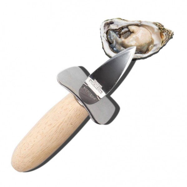 1pz Coltello per ostriche con manico in legno in acciaio inossidabile Shucker a spigolo vivo Utensile per aprire frutti di mare Utensili da cucina multifunzione