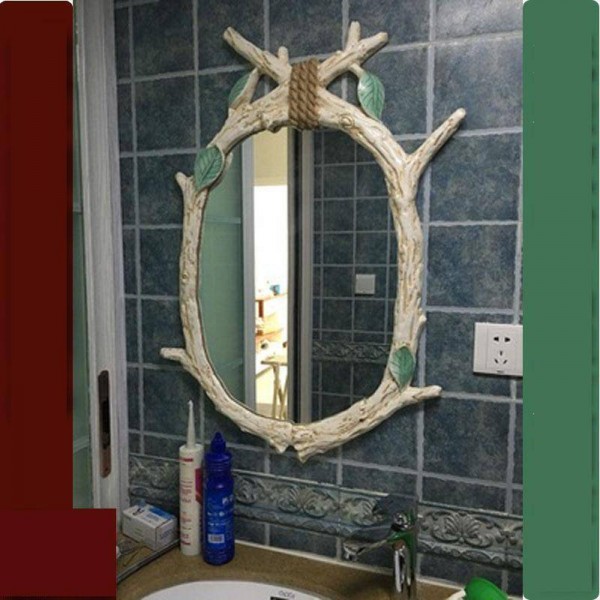 46cmx62cm Specchio da giardino europeo Specchio decorativo da parete americano country decorativo per bagno