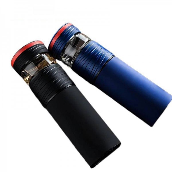 Flaconi per thermos in acciaio inossidabile da 550 ml per uomini creativi con aspiratore per auto Bottiglia dritta per trasporto facile / Bicchieri per la casa