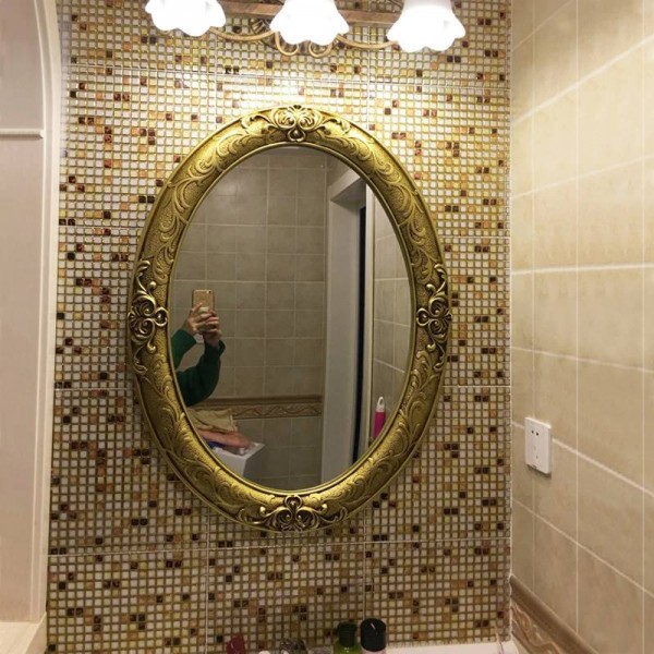 61.5cmx81cm Specchio ovale europeo e americano per bagno Specchio a parete per lavabo per lavabo per WC impermeabile