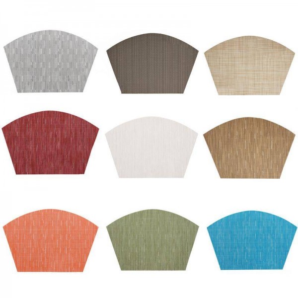 6 pz / set a forma di ventaglio tavolo da disegno in pvc isolamento pad tappetino antiscivolo accessori per la cucina decorazione casa pad sottobicchieri tovagliette