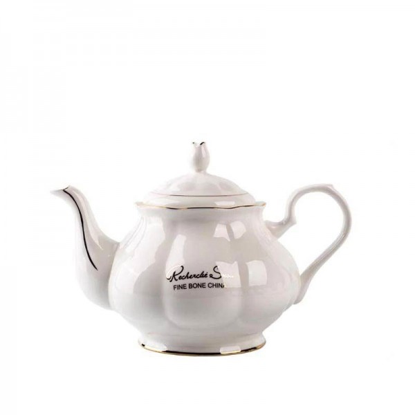 950 ml Breve impugnatura in ceramica per uso domestico Impugnatura Caffè Pentola per il latte Bordo oro Bicchieri Regali per bollitori per tè nero di grande capacità