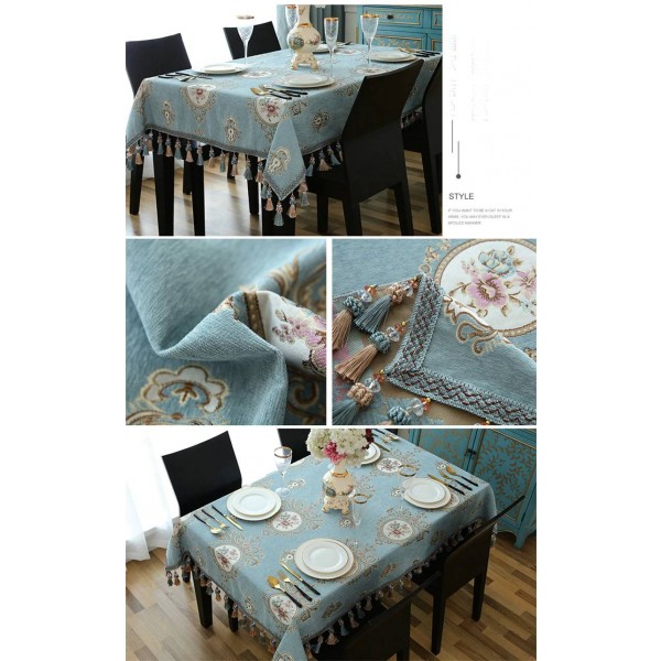 Incredibili tovaglie ricamate Nappa di lusso rettangolare Toalha De Mesa Tovaglia dal design elegante Tovaglie da tavolo Royal Dinning