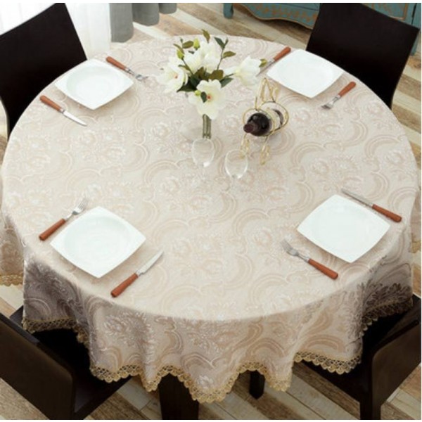 Incredibile tovaglia rotonda Jacquard Art Leaf Tovaglia Elegante Decoracao Para Casa Bordo in pizzo Toalha De Mesa Tapete Tovaglia