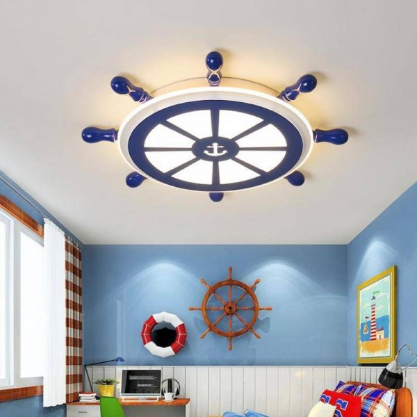 Bar salone art deco lampada da marinaio Apparecchi a led illuminazione a soffitto stanza dei bambini Lampada da soffitto a led da studio blu per ufficio