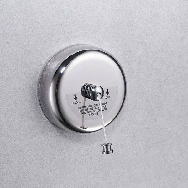 Stendibiancheria Stendibiancheria in acciaio inossidabile di buona qualità Linea singola Linea di asciugatura per abbigliamento in stile hotel per bagno HJ-1256