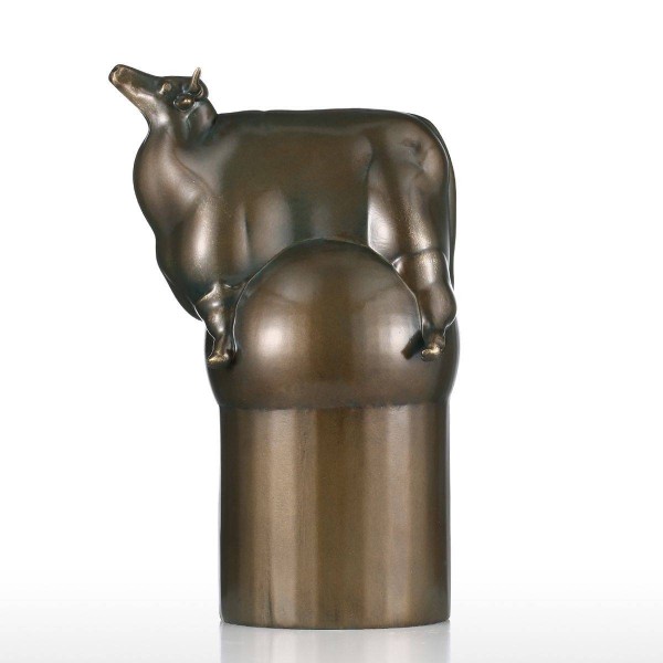 Scultura di toro Scultura in vetroresina Decorazione domestica Modello esagerato Statua chien statua moderna decorazione industriale