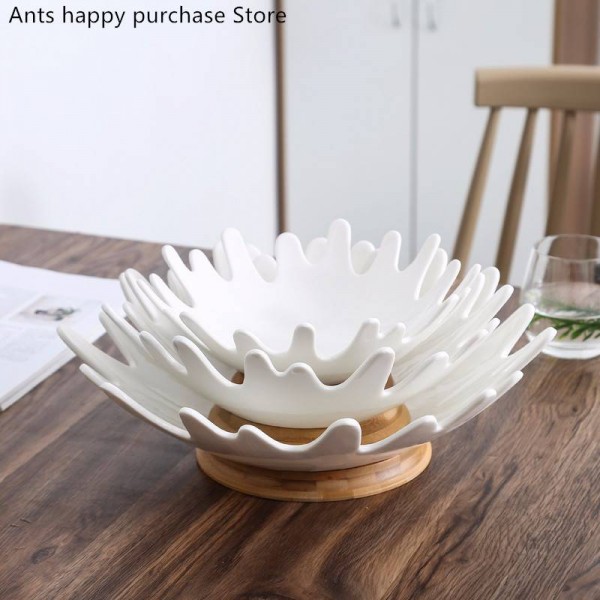 Piatto di frutta in ceramica Cesto di frutta domestico Spuntino Secchiello per frutta secca Soggiorno creativo Tavolino Piatto da frutta Fruttiere Ciotole