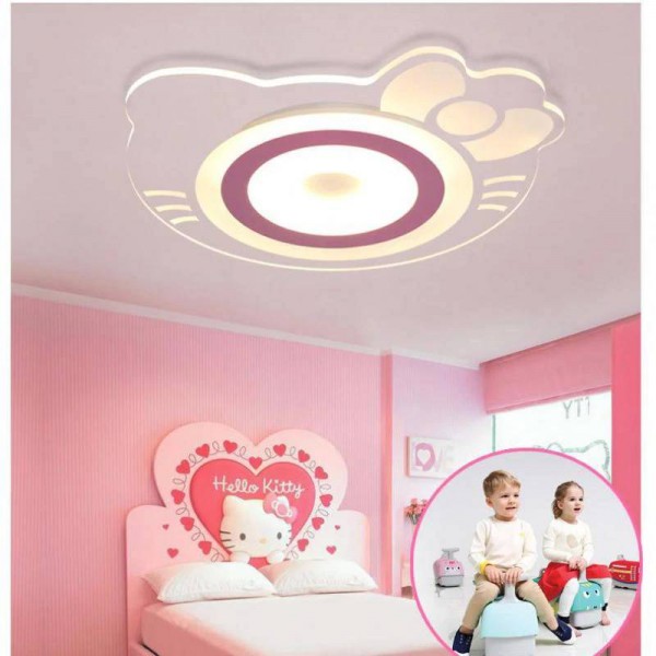 Lampada da soffitto per bambini Camera da principessa per ragazze Camera da letto per gatti Hellokitty calda creativa Camera da letto Camera per bambini Lampada da soffitto a LED in acrilico