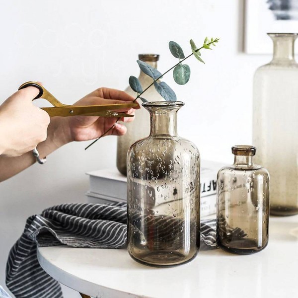 InsFashion particolare vaso di vetro con motivo a goccia d'acqua per composizione floreale e decorazioni per la casa in stile nordico
