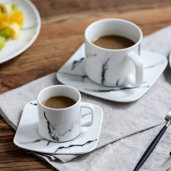 Set di piatti per tazza di caffè Nordic Creative Marmo modello tazza e piattino