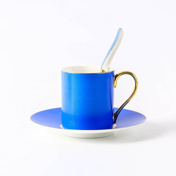 Piattino tazza di caffè Nordico stellato Phnom Penh Tazza di caffè Cucchiaio Piatto Pomeriggio inglese Fiore Tè Tazza di tè rossa