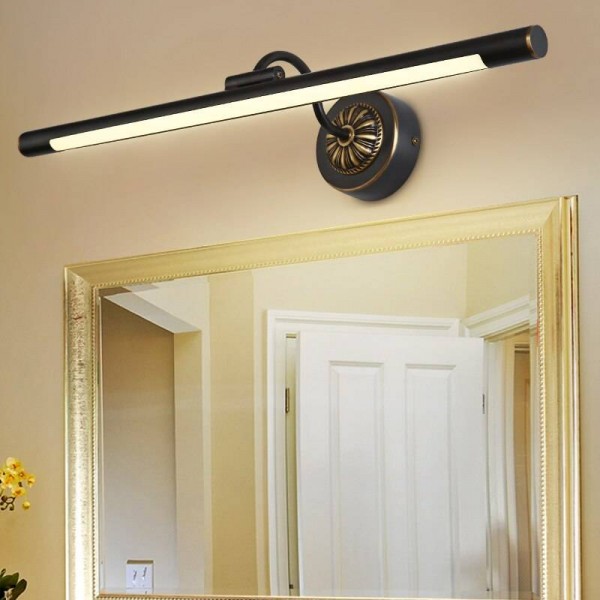 Fari a specchio in rame UE per lampada da bagno a LED per mobili Applique per trucco americano Appendiabiti da parete per toilette da casa Deco