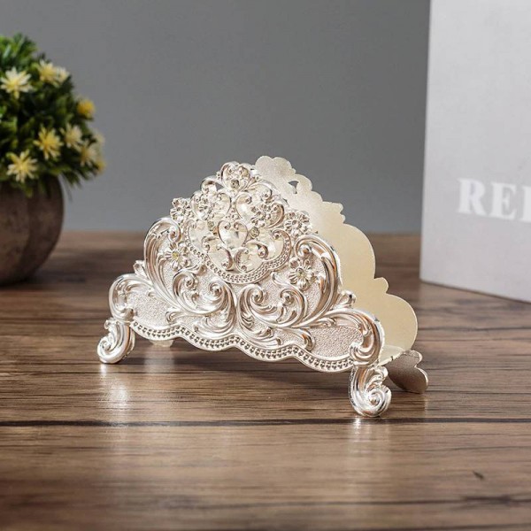 Stile europeo Tavolo Tissue Holder Tovagliolo Stand Metallo Artigianato Decorazione della casa Ristorante dell'hotel Desktop Cafe Ornamenti Regalo