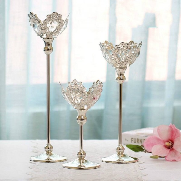 Candeliere europeo moda matrimonio dessert tavolo soggiorno decorazione romantica cena a lume di candela decorazione