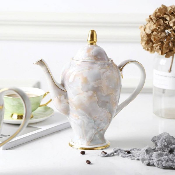 Teiera europea per caffè in casa grande capacità bollitore teiera in ceramica inglese