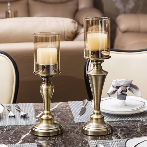 Candeliere europeo in metallo Decorazione Salotto di lusso Decorazione da tavola Western Restaurant Modello Soft Decoration Crafts