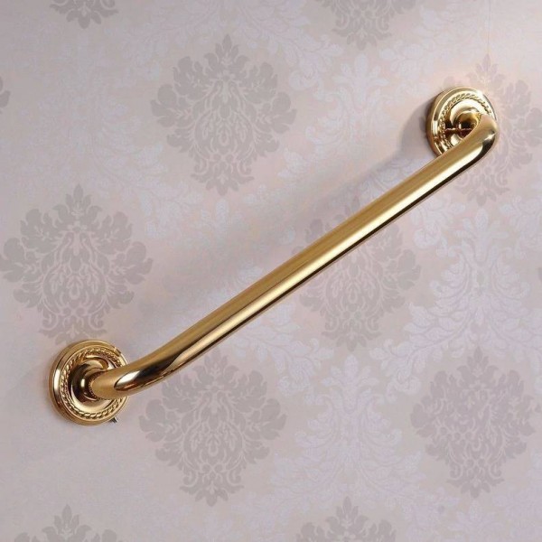 Maniglioni Ottone dorato Bagno Bracciolo Vasca da bagno Maniglione di sicurezza Portasciugamani Portasalviette Servizi igienici per bambini anziani Corrimano antiscivolo HJ-1314k