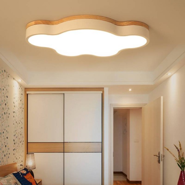 Lampade da soffitto a led sottili e calde lampade da camera moderne con lampade polarizzate a colori polararia apparecchio per bambini lampe deco con legno