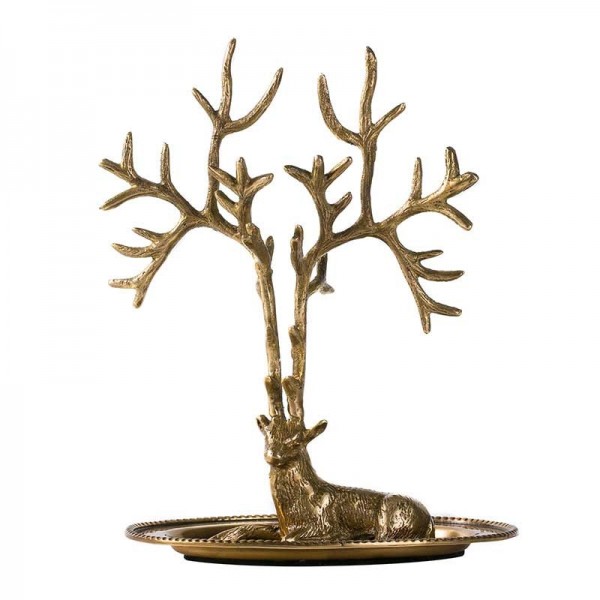 Vassoio per gioielli in ottone fatto a mano in stile europeo reale InsFashion per riporre comò e ornamenti decorativi