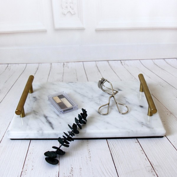 Vassoio da portata in marmo fatto a mano di fascia alta InsFashion super popolare per eventi di festa di matrimonio nobiliare e decorazioni per la casa