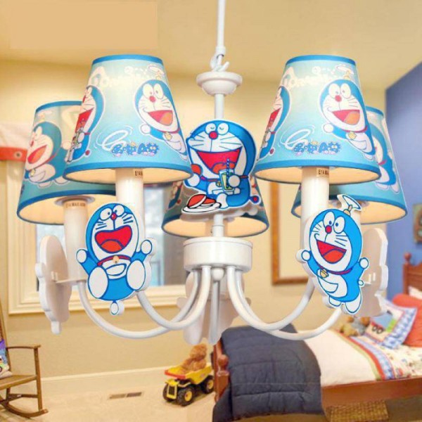 lampada a sospensione cosplay DORAEMON per bambini in camera per bambini 19 "LED blu Lamparas Boy Camera da letto bambino principessa led lampade a sospensione