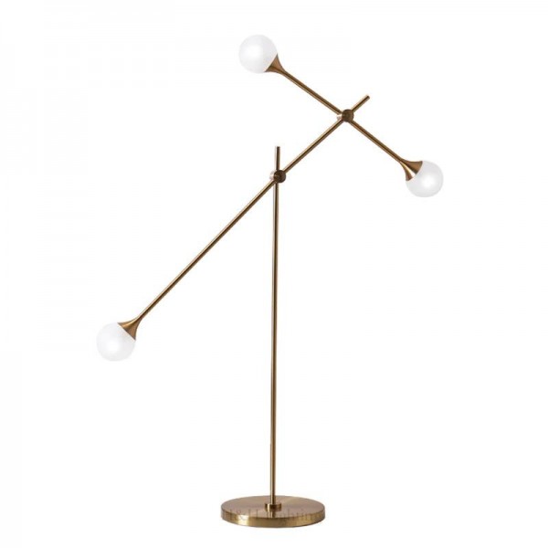 Kung Simple Modern Lampade da terra color oro corpo bianco latte paralume paralume Lampada da notte creativa G9 lampadina a led post moderna