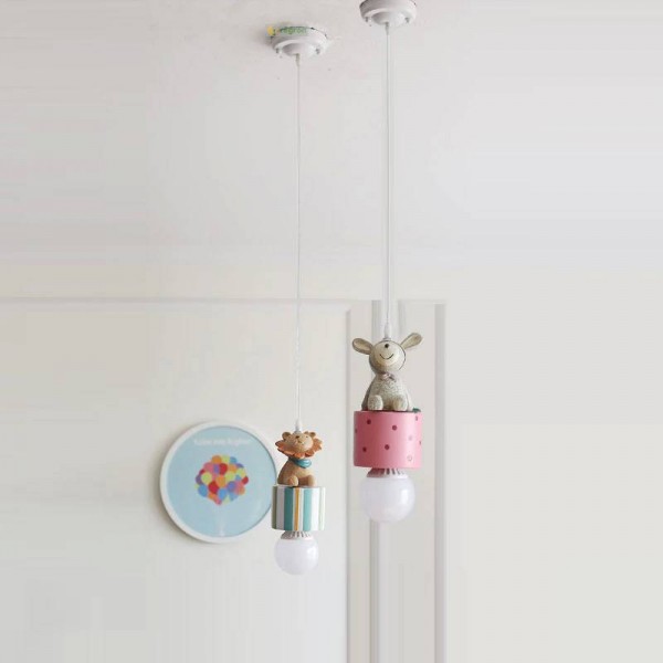 Camera da letto moderna a led Lampade per bambini americane ragazzo ragazza Lampada da camera da letto del fumetto E27 Illuminazione a sospensione Illuminazione natalizia