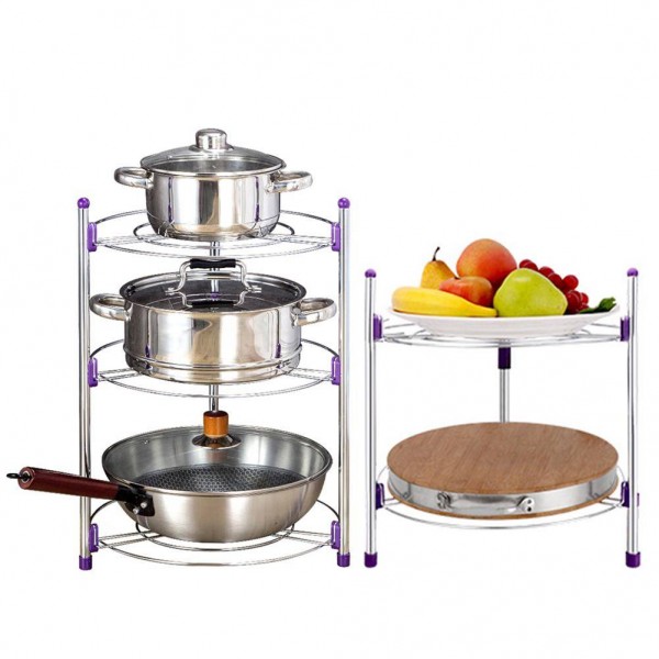 Rack da cucina multifunzione Rack da cucina in acciaio inossidabile Organizer Rack Rack multistrato regolabile in altezza Shelve