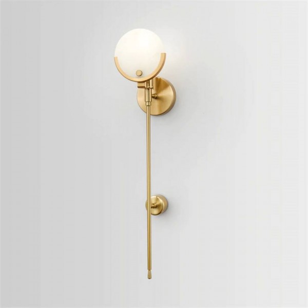 Lampada da parete nordica a LED in oro Applique per arredamento camera da letto Applique da parete Lampada da comodino Apparecchio per illuminazione a specchio per interni