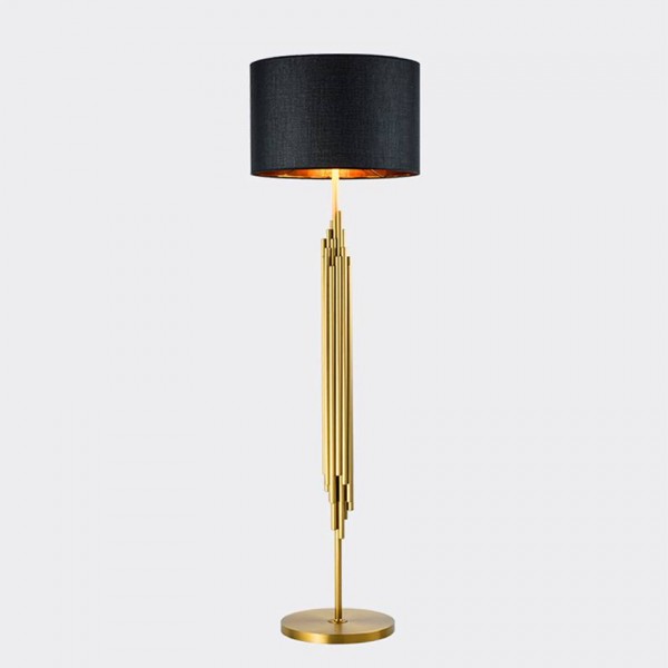 Lampada da terra a led di lusso nordica Lampade da terra per soggiorno americane Loft Art Lampade da terra in oro titanio spazzolato neoclassico Avize