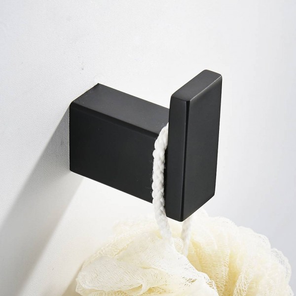 Ganci accappatoio Ganci in acciaio inossidabile 304 per appendere i ganci appendiabiti Porta ganci a parete Accessori bagno quadrati Gancio asciugamano 610001
