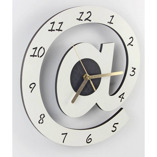 Orologio da parete in legno a forma di simbolo rotondo semplice ed elegante Soggiorno studio camera da letto Orologio da parete muto Orologi da parete Decorazione da parete