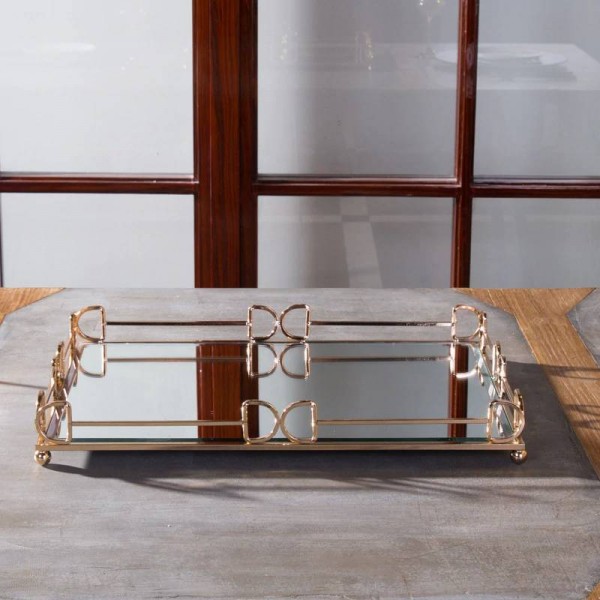 Vassoio rettangolare semplice Home Decor Set da tè desktop Vassoio portaoggetti Bagno Vassoio per cosmetici