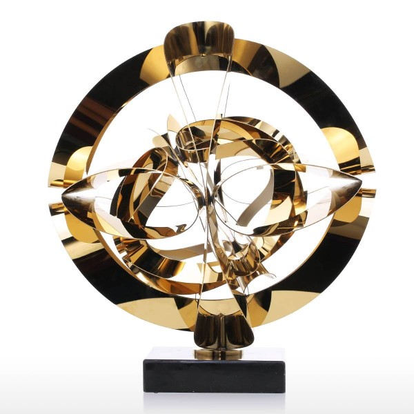 Sogno fiore scultura moderna in metallo figurina astratta regalo artigianale in acciaio inox per accessori decorazione della casa ufficio