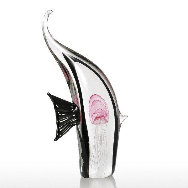 Decorazione di vetro del mestiere del regalo del favore dell'ornamento animale della figurina della decorazione della figurina di vetro del pesce dell'elefante per il Ministero degli Interni