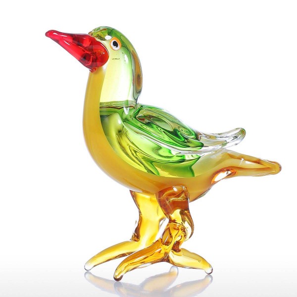 Red Beak Bird Figurine di vetro Oggettistica per la casa Animale in miniatura Figurine Bomboniera Regalo Mestiere di vetro per la decorazione domestica