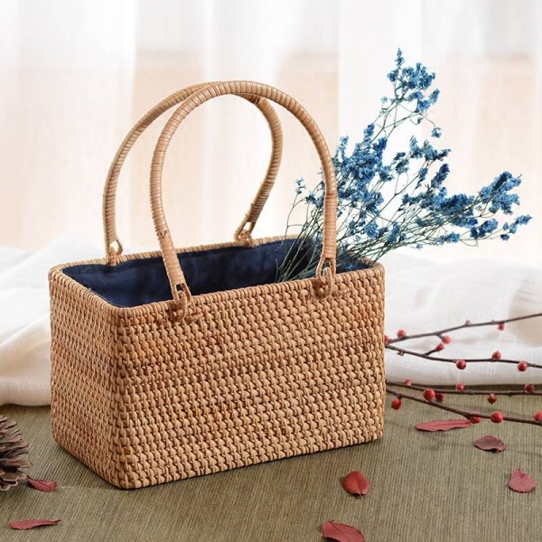 Cestino da cucina in rattan del Vietnam fatto a mano in tessuto da cucina in rattan fatto a mano cestino di stoccaggio da tavolo a mano