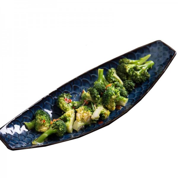 Piattino da tavola lungo in ceramica vintage Piatti traballanti Stoviglie Stoviglie / Piatti di verdure per la casa Sushi Dado Vassoio per torta Pasticceria Grande piattino