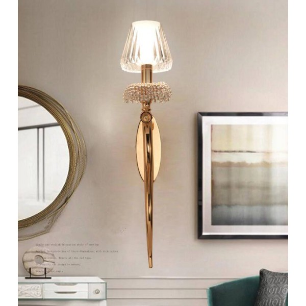 Wandlamp Nordic Modern Aisle Entrance Applique per soggiorno Camera da letto Comodino Ristorante Fashion Crystal LED Illuminazione da parete