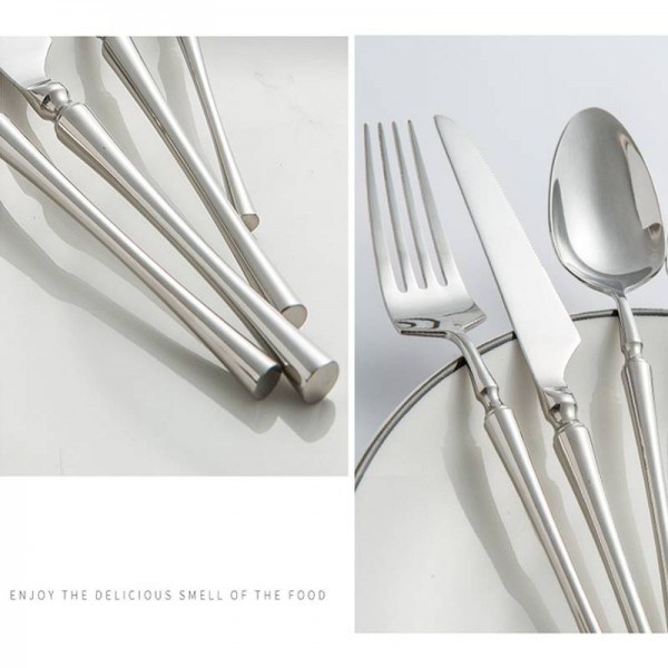 Stoviglie occidentali Set di stoviglie di lusso Coltelli Forchette Cucchiai Cucchiaini Set da pranzo classico Set da pranzo per feste Strumenti da pranzo