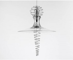 Post Lampade a sospensione moderne in vetro Vite da comodino per camera da letto Applique a LED con design droplight in metallo cromato dorato