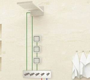 2 pezzi di 4 "spruzzatore laterale per soffione doccia orientabile a parete rotante / quadrato / rotondo