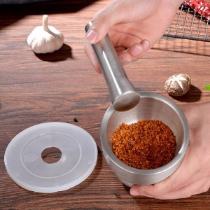 Macinacaffè per aglio e spezie in acciaio inossidabile 304 Aglio pressato Fango spremuto Forniture per cucina Attrezzi per erbe e spezie