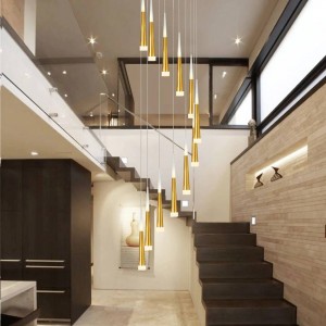 3-15 teste lampadari a led moderni oro argento alluminio corpo lampada in acrilico acrilico soggiorno lampadario di lusso illuminazione a sospensione