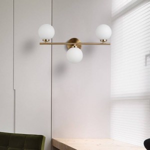 Lampada da parete a LED moderna nordica a 3 teste per soggiorno Camera da letto Semplice KTV Corridor Deco Lampada da parete a led