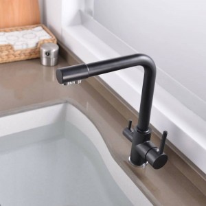 Rubinetto a 3 vie 304 Rubinetto per acqua potabile in acciaio inossidabile Filtro da acqua Purificatore Rubinetti da cucina per lavelli Mutfak Rubinetti Musluk LAD-86