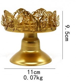Creativo stile europeo Mini supporto per torta Puntelli per matrimonio Supporto per torta per torta Espositore per snack retrò in oro con decorazioni in cristallo