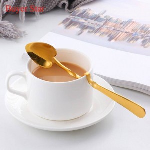 4 pezzi cucchiaini da tè in acciaio inossidabile con manico lungo tazza da appendere a forma di cuore cucchiaini da caffè utensili da zucchero posate da dessert
