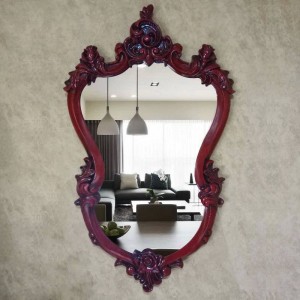 57cmx96cm Specchio decorativo rotondo europeo a specchio per bagno Specchio decorativo da parete